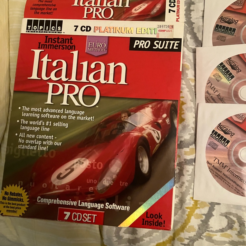 Instant Immersion Italian Pro Suite 7 CD Platinum Edition #1 language learning